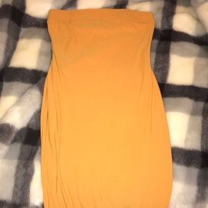 Yellow tube top dress